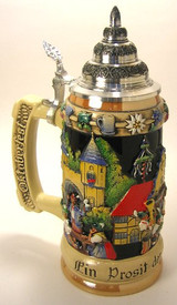 Oktoberfest German Band Beer Stein – alternate view of the German handcrafted gift