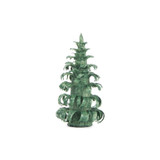 Green Wooden Shaved Tree German Figurine – alternate view of the Christmas ornament