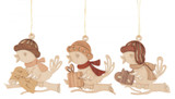 Wooden German Christmas Birds Ornaments - Set of 6 – alternate view of the Christmas ornament