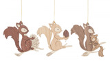 Wooden Squirrel German Christmas Ornaments - Set of 6 – alternate view of the Christmas ornament