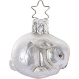 Little Snow Bunny Glass Ornament | 1.4" 4cm – Christmas ornament by Inge-Glas