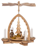 Traditional German wooden Christmas pyramid, made in Seiffen in the Erzgebirge region.