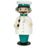 Wooden Smoking Man Figure Erzgebirge Little Journeymen People's Policeman | 14cm – German Christmas smoker by Seiffener Volkskunst eG