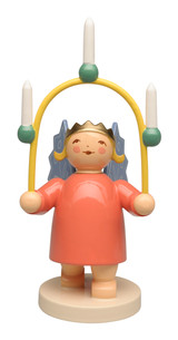 WENDT & KÜHN Crowned Angel with Candle Arch Figurine – Christmas ornament