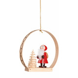 Richard Glässer Santa Claus Christmas Tree Ornament | Handcrafted German Wooden Decoration | 7 cm – Christmas ornament by Richard Glaesser