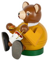 Richard Glässer Bear with Honey Pot Incense Smoker | 13cm – alternate view of the German Christmas smoker