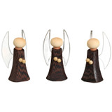 Mini Angels Three Piece Set Figures | 2.8 Inches – Christmas ornament by Seiffener Volkskunst eG