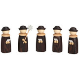 Mini Wooden Christmas Carolers Set of Five | 7cm – Christmas ornament by Seiffener Volkskunst eG
