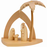 Nativity Holy Family and Palm Tree Figure | 14cm – Christmas ornament by Seiffener Volkskunst eG