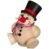 Cool Man Snowman German Smoker | 4.3 Inches Tall – German Christmas smoker by Seiffener Volkskunst eG