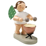 WENDT & KÜHN Brunette Angel Kettledrum Figurine – Christmas Figurine