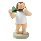 WENDT & KÜHN Brunette Angel Traverse Flute Figurine – Christmas Figurine