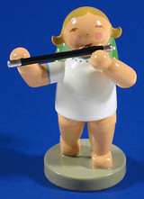 WENDT & KÜHN Blonde Angel Traverse Flute Figurine – alternate view of the Christmas ornament