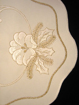 Christmas Golden Bells German Table Topper – alternate view of the German handcrafted gift