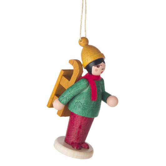 Holiday Sports Children German Ornament Carrying Sled – Christmas ornament