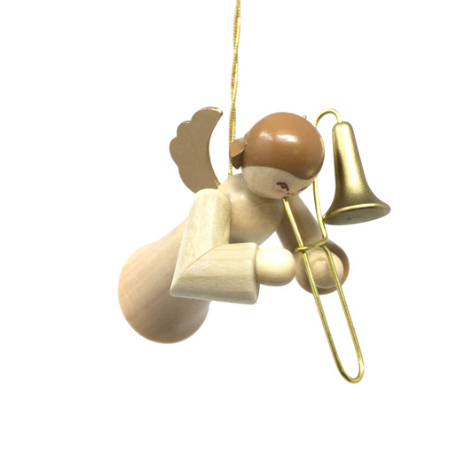 German Ornament Angel Playing Trombone – Christmas ornament