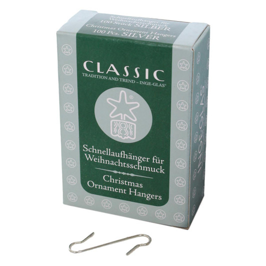 Inge-Glas Ornament Hanger Hooks Silver – Christmas ornament