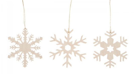 SIX Snowflakes Exquisite Natural German Ornaments – Christmas ornament by Uwe Biermann
