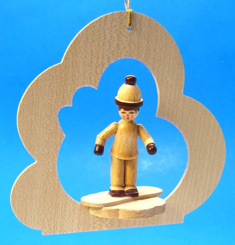 Snowboard Wood German Ornament – Christmas ornament by Richard Glaesser