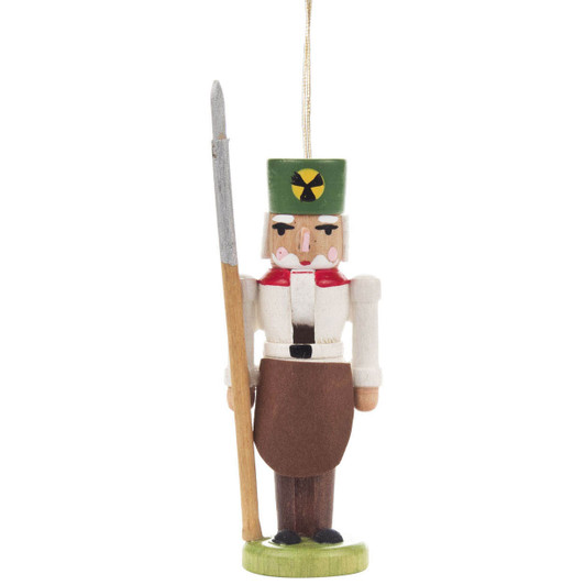 Nutcracker Miner German Ornament White – German nutcracker by Karl-Heinz Bilz