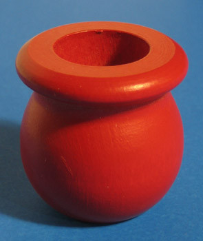 Pyramid Candle Holder Red 34 – wooden candleholder