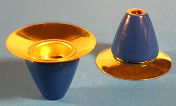 Pyramid Candle Holder Blue 18mm – wooden candleholder by Richard Glaesser