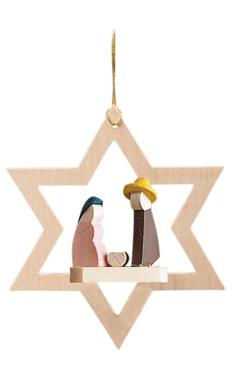 Star Miniature Holy Family German Ornament – Christmas ornament by Richard Glaesser