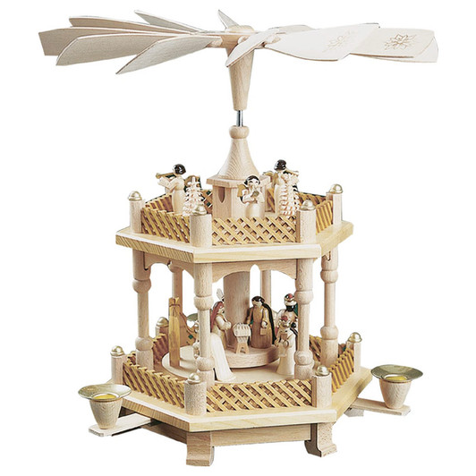 Nativity German Pyramid 2 Level – Christmas pyramid by Richard Glaesser