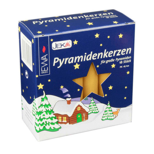 German Pyramid Candles Large Honey 17mm – German Candles by Jeka