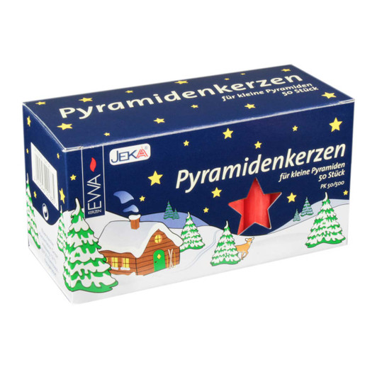German Pyramid Candles Medium Red 14mm – German Candles by Jeka