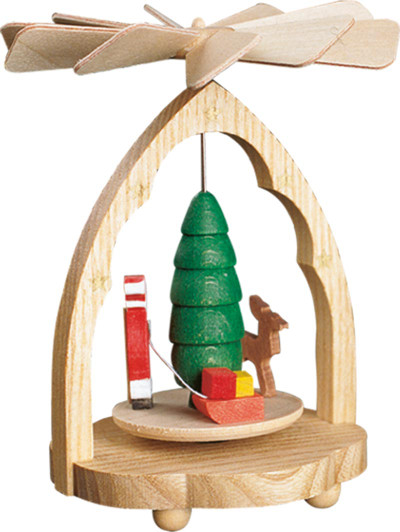 Miniature Pyramid Santa Reindeer | Warm Air Pyramid – Christmas pyramid by Richard Glaesser