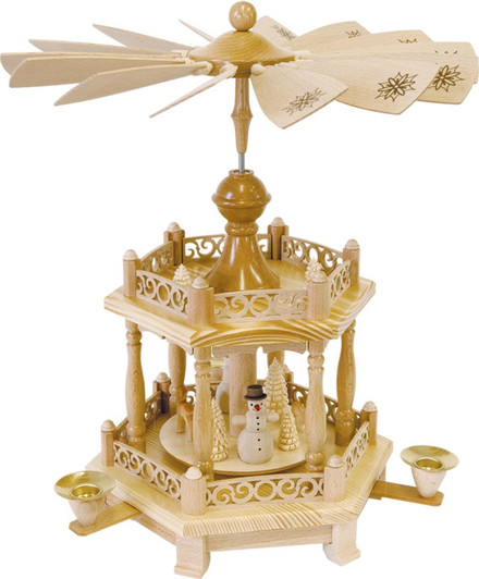 Two Level Snowman German Pyramid – Christmas pyramid by Richard Glaesser