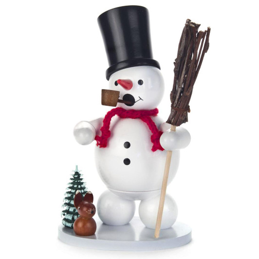 Snowman with Bunny and Broom German Smoker – German Christmas smoker by Ralf Zenker