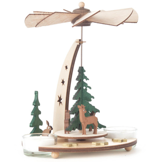 Forest Deer Star Pyramid TeaLight Candles – Christmas pyramid by Kuhnert