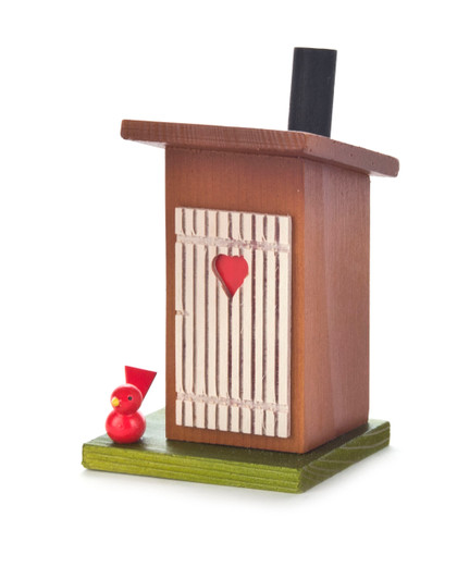 Miniature Little Outhouse Smoker | 3.5 Inches Tall – German Christmas smoker by Ralf Zenker