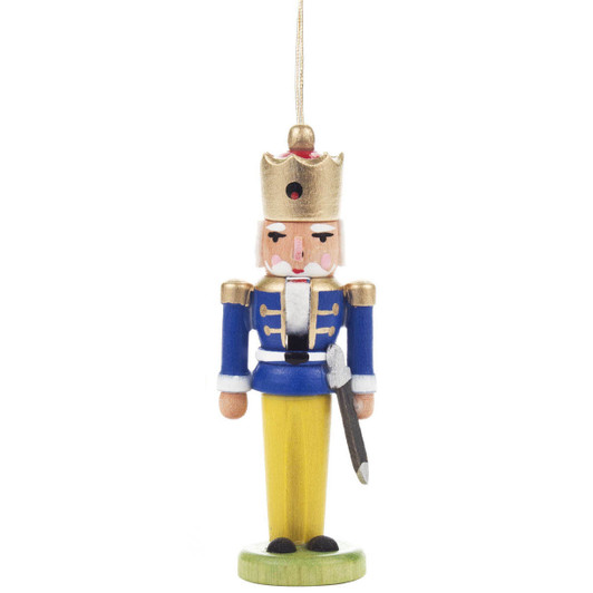 Nutcracker German King Ornament Blue Coat – German nutcracker by Karl-Heinz Bilz