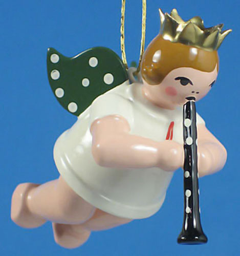 Oboe Angel Christmas Ornament – Christmas ornament by Kunstgewerbliche Drechslerei Ellmann