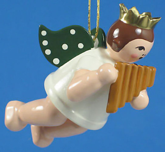 Panpipe Angel Christmas German Ornament – Christmas ornament by Kunstgewerbliche Drechslerei Ellmann