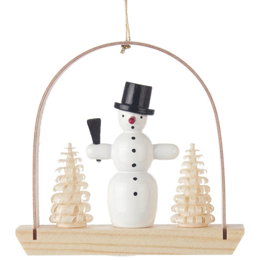 Snowman Arch German Ornament – Christmas ornament by Krauß, Jens