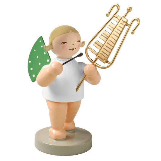 WENDT & KÜHN Blonde Angel Bell Lyre Figurine – Christmas ornament
