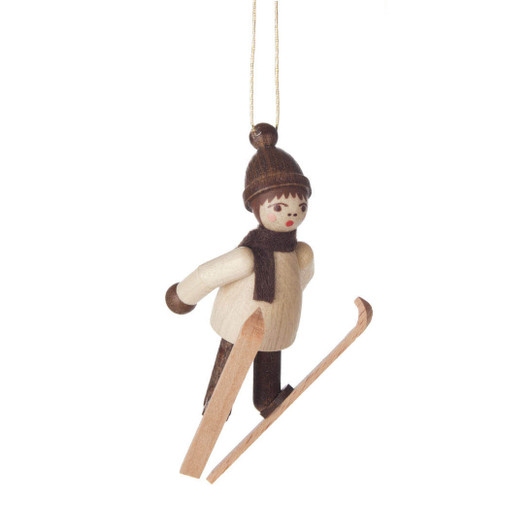 Natural Holiday Sports Children German Ornament Ski Jump – Christmas ornament