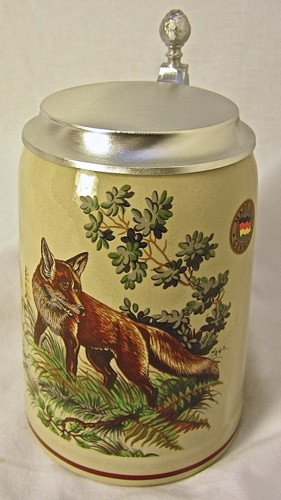 Fox Hunting Scene German Beer Stein – German handcrafted gift by King Werk