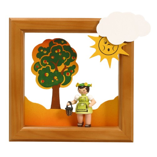 Autumn Tree Sunny Framed Scene – Christmas ornament by Zeidler Holzkunst GmbH