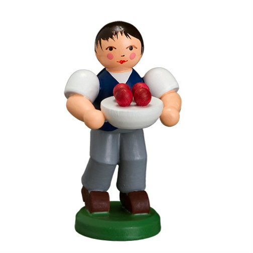 Boy German Figurine Carrying Apples – Christmas ornament by Zeidler Holzkunst GmbH