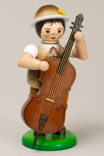 Boy Playing Bass German Figurine – Christmas ornament by Zeidler Holzkunst GmbH