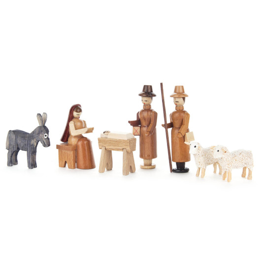 German Figurine Wooden Sm Nativity Set 7 – Christmas ornament
