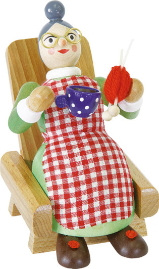 Oma Knitting Chair German Incense Smoker – German Christmas smoker by Richard Glaesser