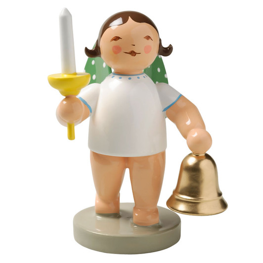 WENDT & KÜHN Brunette Angel Bell Candle Figurine – Christmas ornament