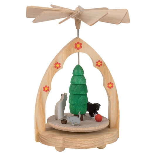 Miniature Pyramid Three Kittens Cats | Warm Air Pyramid – Christmas pyramid by Richard Glaesser