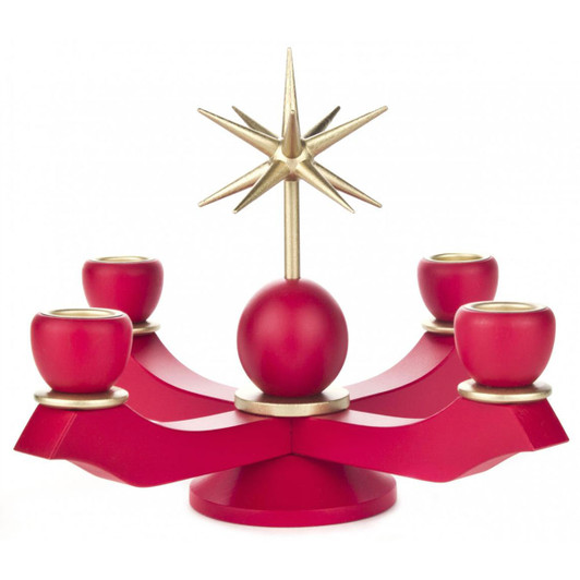 Red Advent Candleholder CHD201X105R – wooden candleholder